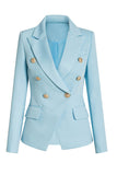 White Peak Lapela Duplo Blazer Feminino