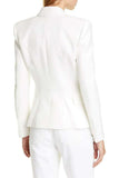 White Peak Lapela Duplo Blazer Feminino