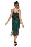 Blush Franja Esparguete Correias 1920s Gatsby Dress