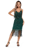 Blush Franja Esparguete Correias 1920s Gatsby Dress
