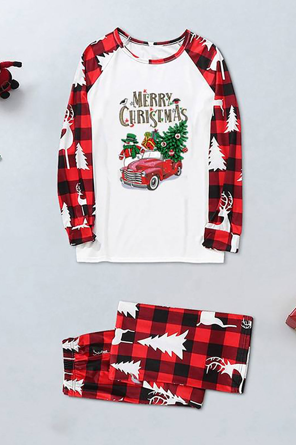 Natal Família Combinando Sleepwear Conjuntos de Pijama