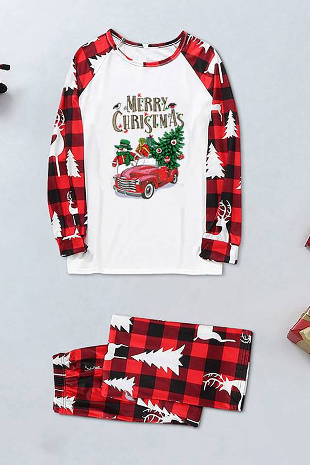 Natal Família Combinando Sleepwear Conjuntos de Pijama