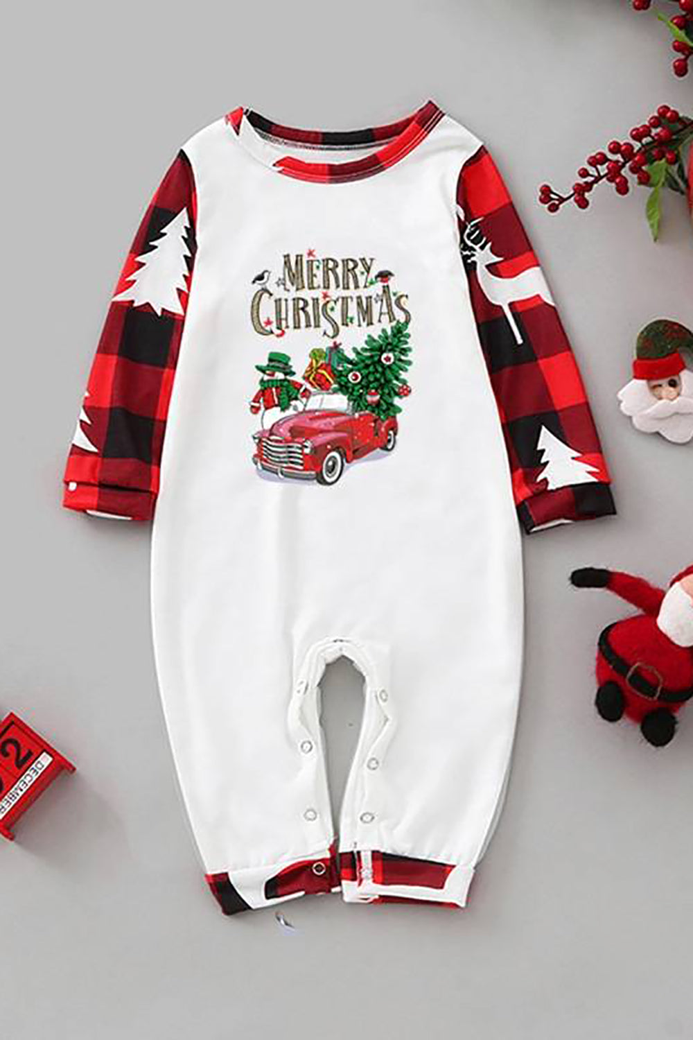 Natal Família Combinando Sleepwear Conjuntos de Pijama