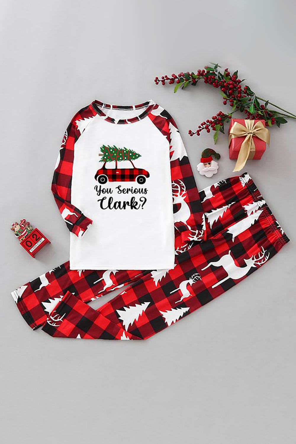 Natal Família Combinando Sleepwear Conjuntos de Pijama