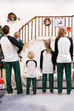 Verde Plaid Família Feliz Natal Conjuntos de pijama