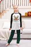 Verde Plaid Família Feliz Natal Conjuntos de pijama