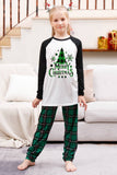 Verde Plaid Família Feliz Natal Conjuntos de pijama