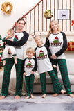 Verde Plaid Família Feliz Natal Conjuntos de pijama