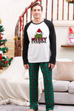 Verde Plaid Família Feliz Natal Conjuntos de pijama