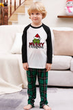 Verde Plaid Família Feliz Natal Conjuntos de pijama