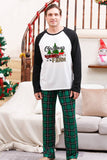 Verde Plaid Família Feliz Natal Conjuntos de pijama
