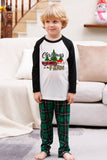 Verde Plaid Família Feliz Natal Conjuntos de pijama