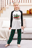 Verde Plaid Família Feliz Natal Conjuntos de pijama