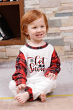 Família Red Plaid Feliz Natal Pijama Sets