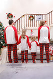Red Plaid Matching Família Conjuntos de Pijamas de Natal