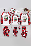 Pijamas de Natal da família estampados xadrez