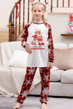 Pijamas de Natal da Família Combinando Plaid com Floco de Neve
