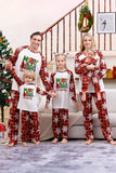 Pijamas de Natal da Família Combinando Plaid com Floco de Neve