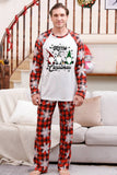 Pijamas de Natal da Família Red Plaid Matching com Floco de Neve