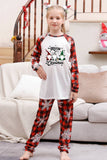 Pijamas de Natal da Família Red Plaid Matching com Floco de Neve