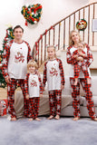 Pijamas de Natal da Família Red Plaid Matching com Floco de Neve