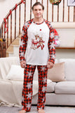 Pijamas de Natal da Família Red Plaid Matching com Floco de Neve