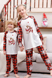 Pijamas de Natal da Família Red Plaid Matching com Floco de Neve