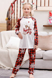 Pijamas de Natal da Família Red Plaid Matching com Floco de Neve