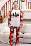Pijamas de Natal da Família Combinando Plaid com Floco de Neve