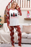 Pijamas de Natal da Família Combinando Plaid com Floco de Neve