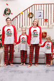 Impressão Vermelha Natal Família Combinando Sleepwear Pijama Sets com Plaid