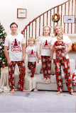 Pijamas de Natal Combinando com Família com Plaid Vermelho