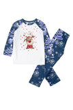 Blue Print Mangas Longas Pijamas de Natal da Família