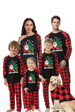 Preto & Vermelho Plaid Combinando Pijamas de Natal da Família com Estampa