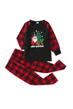 Preto & Vermelho Plaid Combinando Pijamas de Natal da Família com Estampa