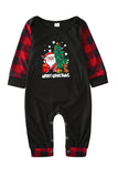 Preto & Vermelho Plaid Combinando Pijamas de Natal da Família com Estampa