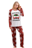 Natal Vermelho Print Família Pijamas Sets