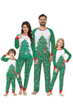 Árvore de Natal Verde Família Combinando Conjunto de Pijama