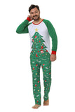 Árvore de Natal Verde Família Combinando Conjunto de Pijama