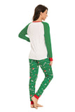 Árvore de Natal Verde Família Combinando Conjunto de Pijama