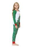 Árvore de Natal Verde Família Combinando Conjunto de Pijama