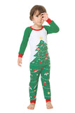 Árvore de Natal Verde Família Combinando Conjunto de Pijama
