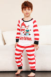 Red Stripes Bonecos de neve Natal Família Pijamas set