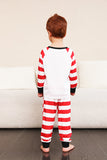 Red Stripes Bonecos de neve Natal Família Pijamas set
