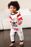 Red Stripes Bonecos de neve Natal Família Pijamas set