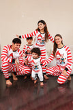 Red Stripes Bonecos de neve Natal Família Pijamas set