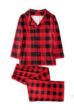 Red Plaid Natal Família Combinando 2 Peças Pijamas set