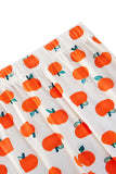 Laranja Print Natal Família Combinando Conjunto de Pijamas