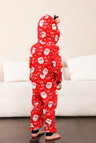 Família Vermelho Natal Papai Noel Print Pijamas