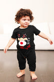 Red Plaid Natal Família combinando conjunto de pijamas com mangas curtas